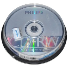 飞利浦可擦写光盘CD-RW可反复可擦写CD刻录盘插写光盘10片装
