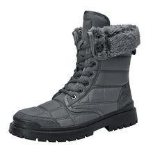 冬季新款跨境专供大码保暖男式雪地靴加厚防寒加绒高帮棉靴保暖