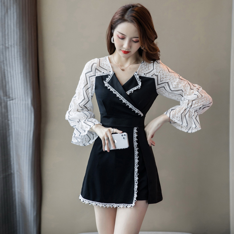 小个子穿搭西装套装气质连衣裙女神范衣服夜店装性感两件套女春装