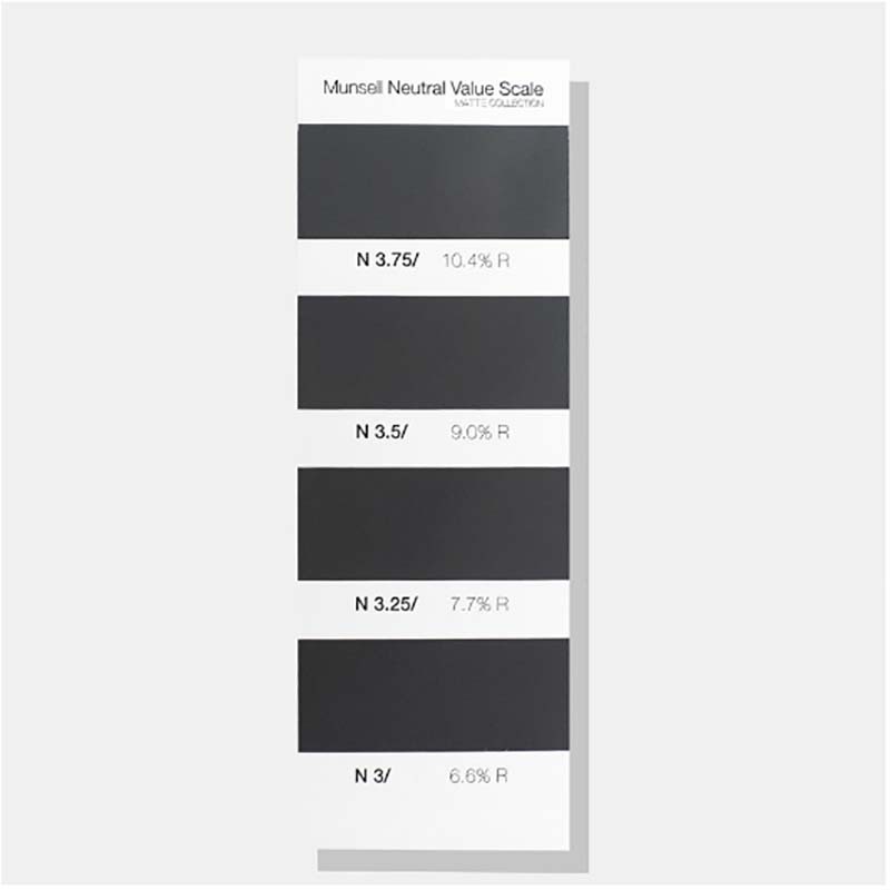 潘通蒙赛尔pantone明度精选哑光色卡本m50135黑白灰系列色板册