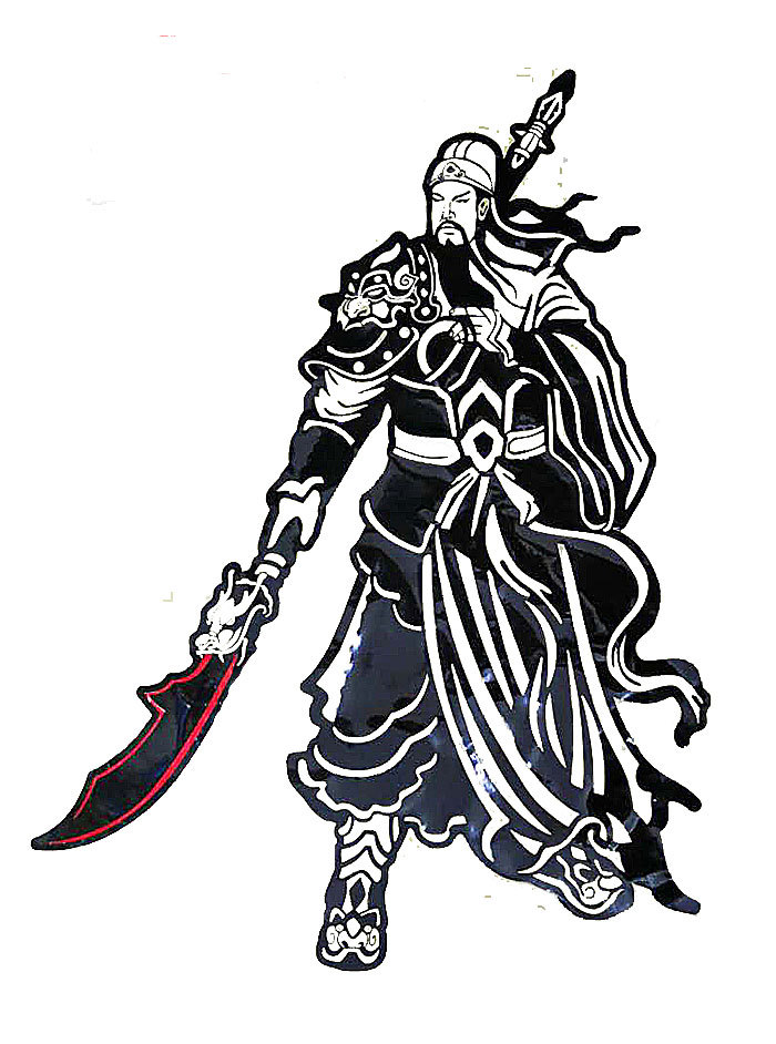 关羽关公前机盖侧门贴纸关老爷平安车贴关云长潮车贴三国卡通车贴