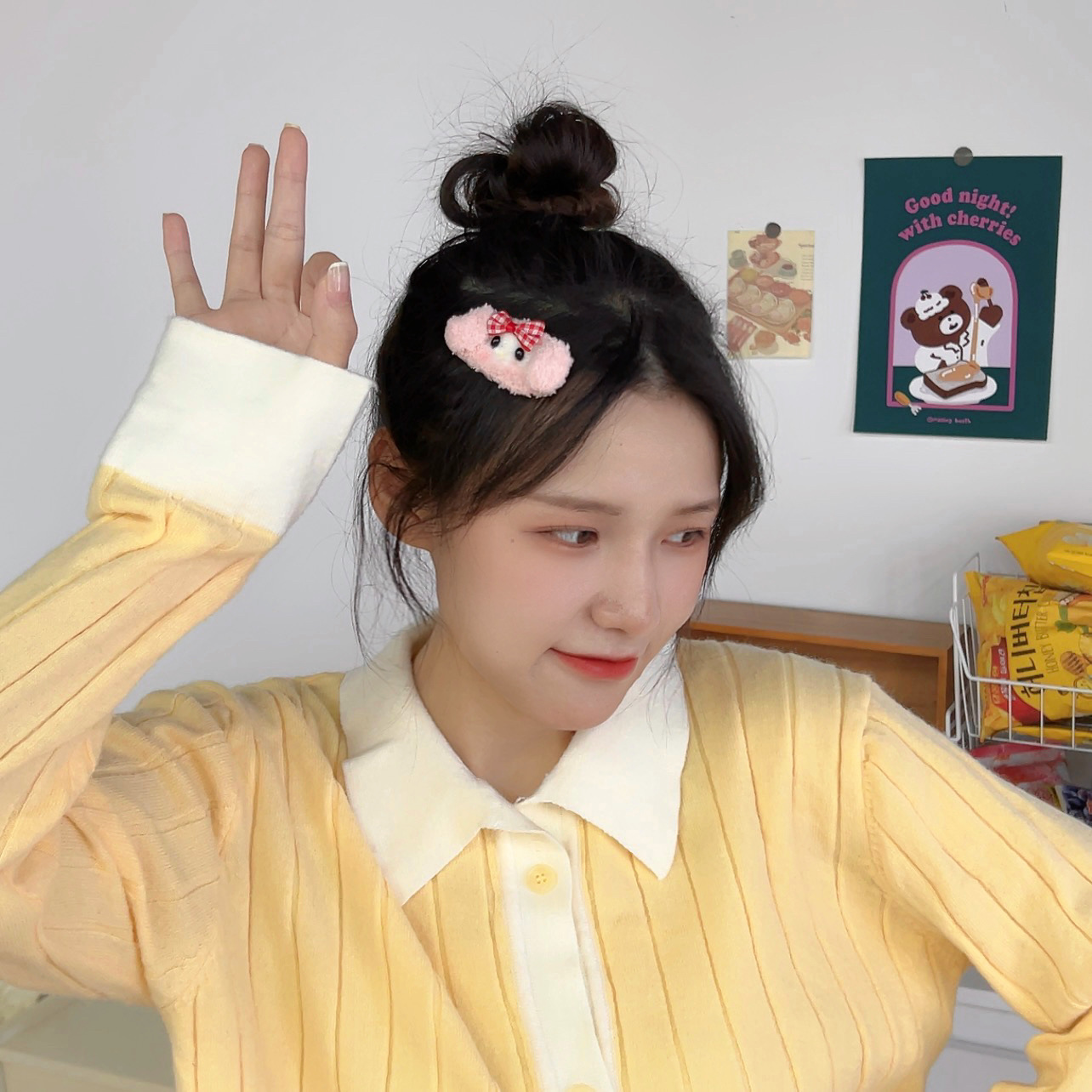 New Autumn and Winter Sweet Cute Plush Animal Bangs Bb Clip Cartoon Children's Bags Rag Hairpin Korean Style