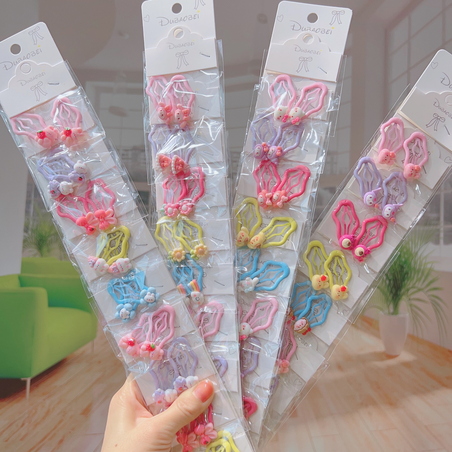 Children's Broken Hair Cloud Color Bb Clip Girls' Cartoon Broken Hair Hairpin Cute Princess Fringe Hairpin Baby Hair Accessories