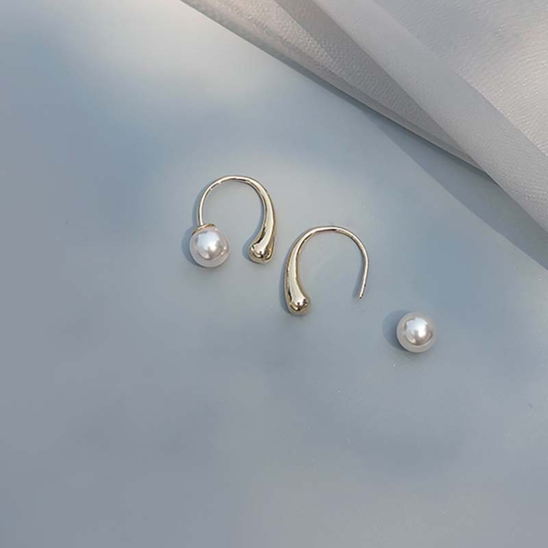 French Minimalist High-Grade Pearl Earrings 2022 New Temperament Entry Lux Ear Ring Niche Design Earrings