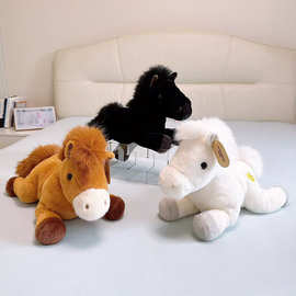 贝洋洋马上有钱仿真小马毛绒玩偶马年生肖玩偶儿童玩具小马驹公仔