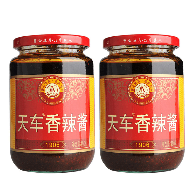 四川自贡天车牌香辣酱450g瓶剁火锅蘸油碟麻辣椒酱豆花蘸水-阿里巴巴