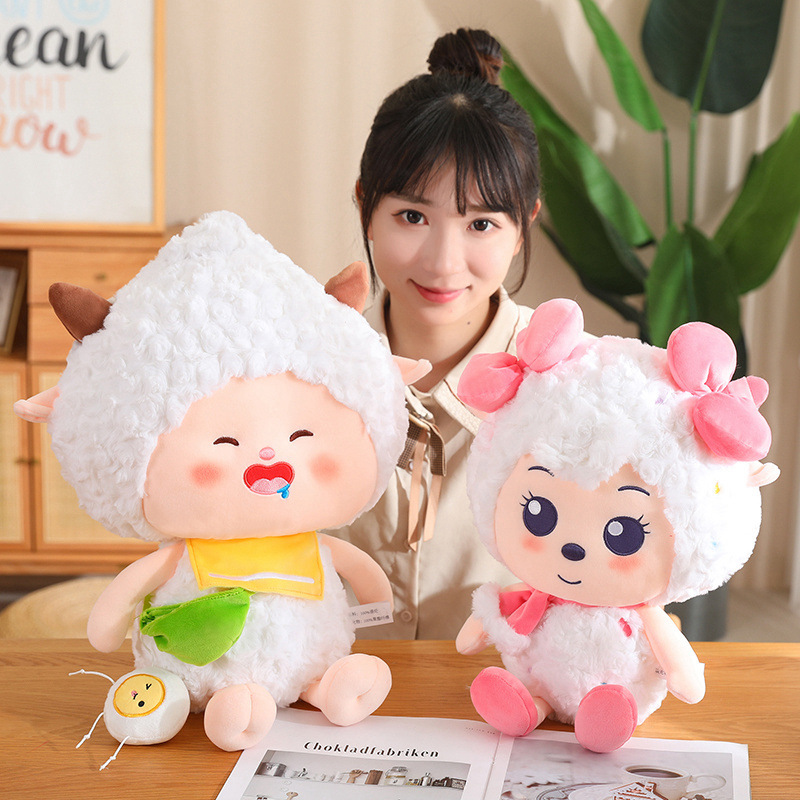 Genuine Pleasant Goat Series Doll Beautiful Sheep Plush Toy Cute Lamb Doll Lazy Sheep Cloth Doll Wholesale