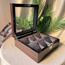 实木烤漆多位表盒展示盒首饰收纳多功能礼盒玻璃盖腕表盒家用