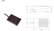 HIGHLY海立FS-1脚踏开关线长2米黑色金属 15A 250V  脚踏开关