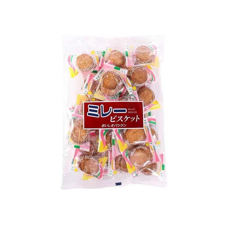 日本进口零食平野小圆饼装海盐薄脆日式小包装咸味米勒小饼干