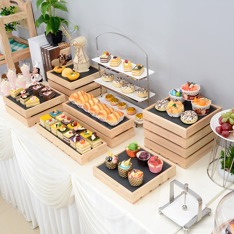 木质甜品台摆件展示架自助餐台蛋糕点心展示架冷餐会套装茶歇摆台