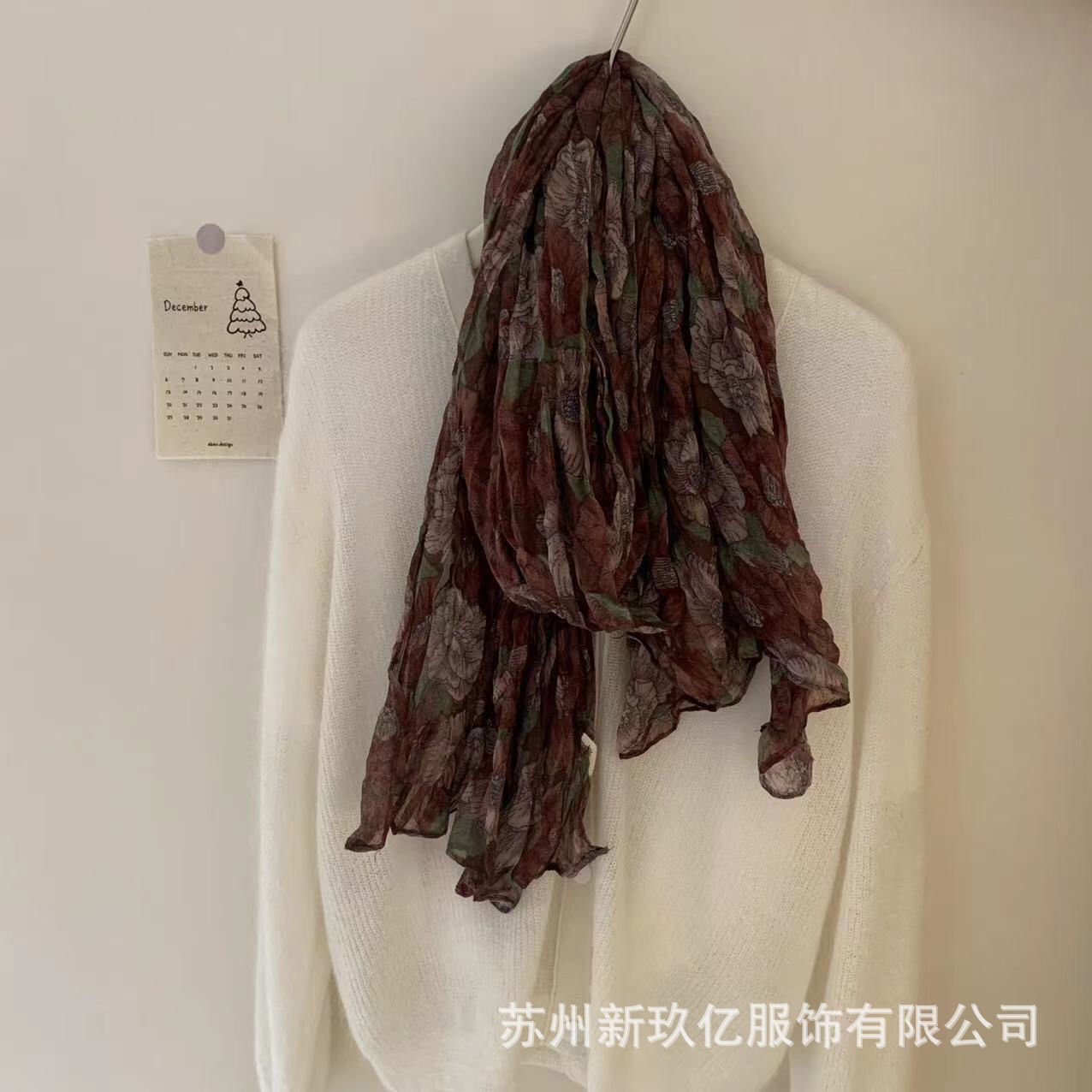 跑量棉麻围巾 2023秋季新款碎花复古森系田园丝巾披肩-阿里巴巴