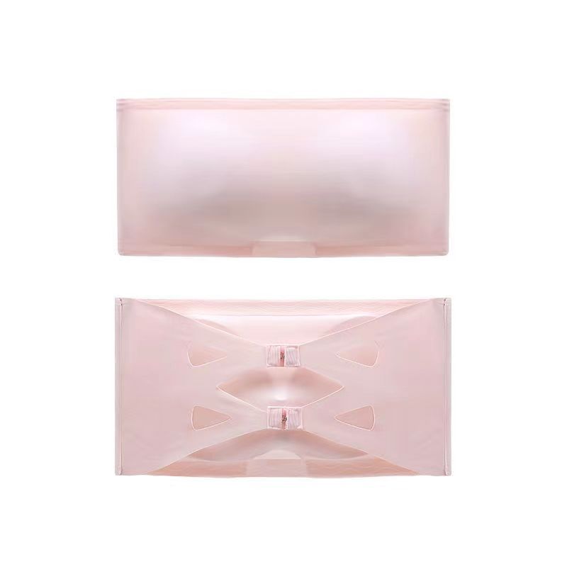 Silicone Non-Slip Strapless Underwear Women's Small Chest Push up Summer Ice Silk Seamless Thin Invisible Beauty Back One