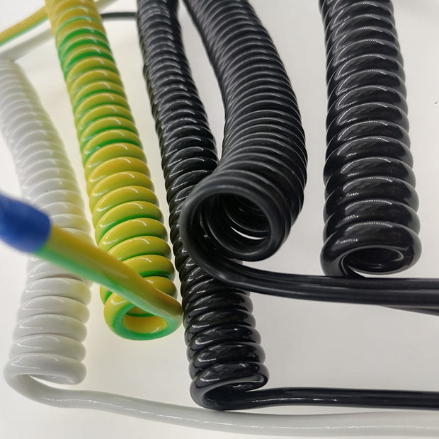 供应弹簧线 定制12345678芯弹簧电线免费拿样 pu高弹力纯铜螺旋线