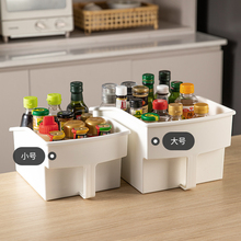BN日式橱柜高处收纳盒厨房整理盒塑料柜顶杂物高位收纳筐带手