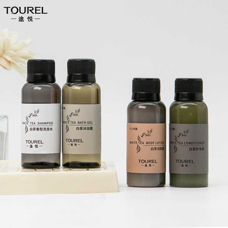 TOUREL Hotel Supplies Disposable Shampoo Bath Lotion Hotel B & B White Tea Scent of Green Tea Shampoo Wholesale