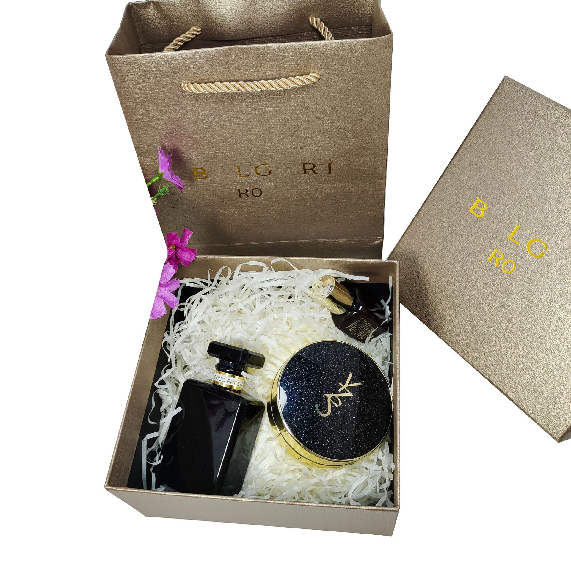 宝格利白茶香水纸袋香水盒袋子礼品袋 礼盒袋 精美包装盒唇膏礼袋