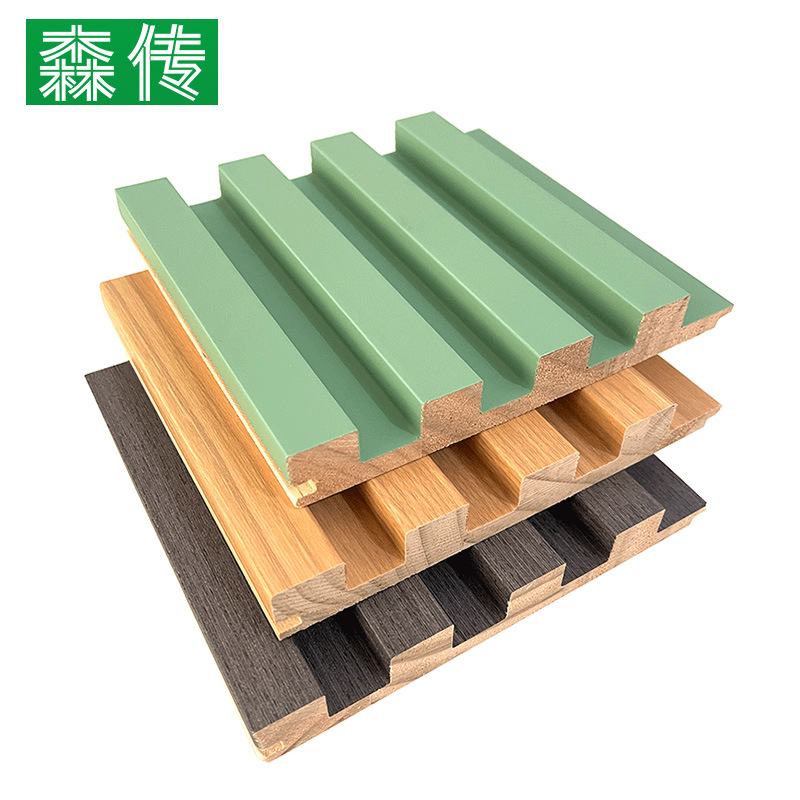 实木格栅板电视背景墙格栅木隔栅板凹凸板长城板木格珊同色护墙板