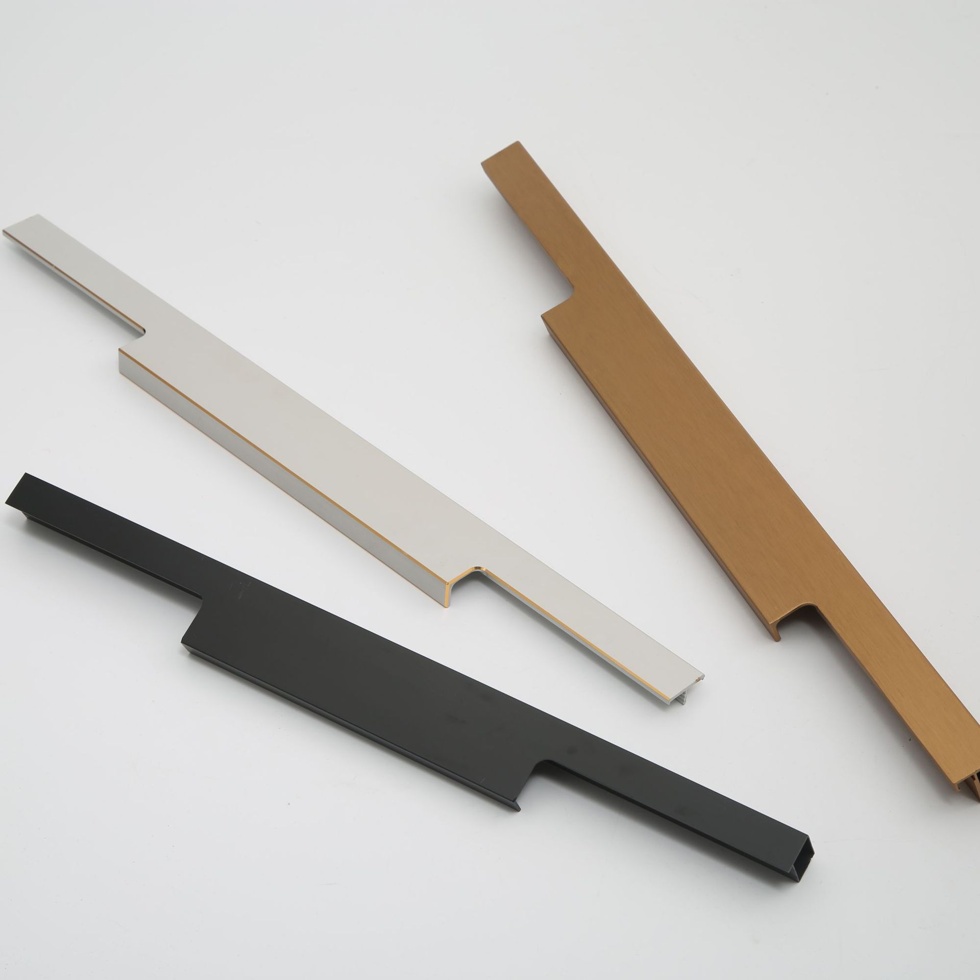 铝合金衣柜橱铣型拉手简约拉手f款拉手拇指款隐形拉手t型实心拉手