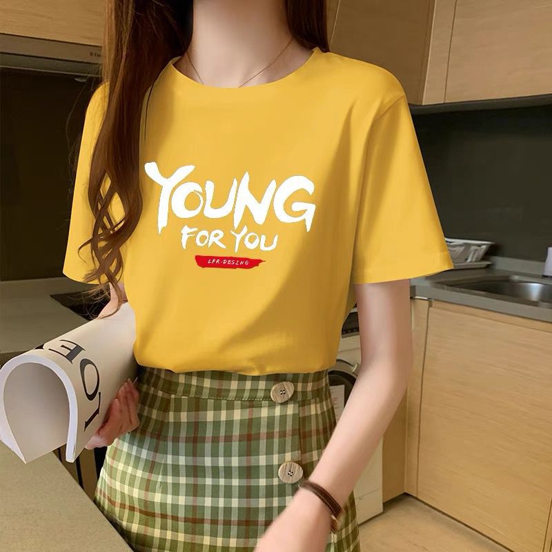Summer Clearance Clothes 1-2 Yuan Stall Supply Women's Clothing 9.9 Free Shipping Women's Short-Sleeved T-shirt 1688 Tail Goods Net