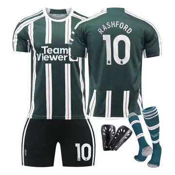 批发红魔球衣客场10号拉什福特21号安东尼成人儿童足球服套装