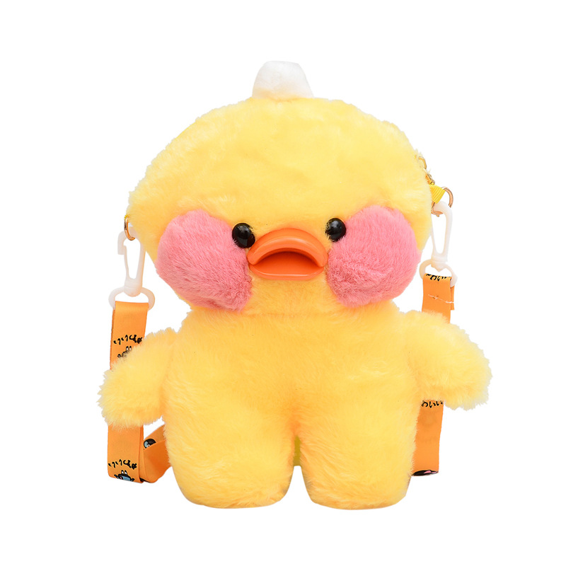 Wholesale Sweet Cartoon Cute Little Duck Plush Bag School Girls Phone Shoulder Bag Crossbody Bag Toy Bag