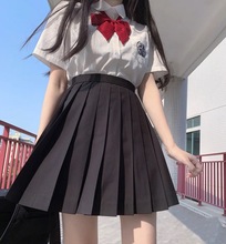 纯色百褶裙正统JK制服裙高腰日系百搭学生裙班服短裙 22褶正统裙