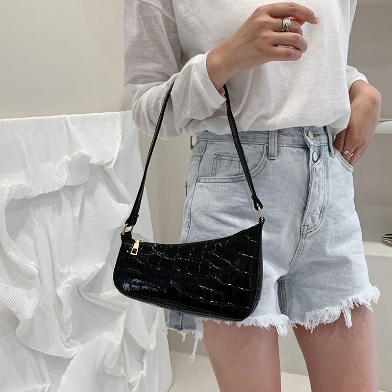 2021 New Korean Style Fashion Bags Women's Trendy Stone Pattern Underarm Bag Ins Online Influencer Pop Chain Shoulder Bag
