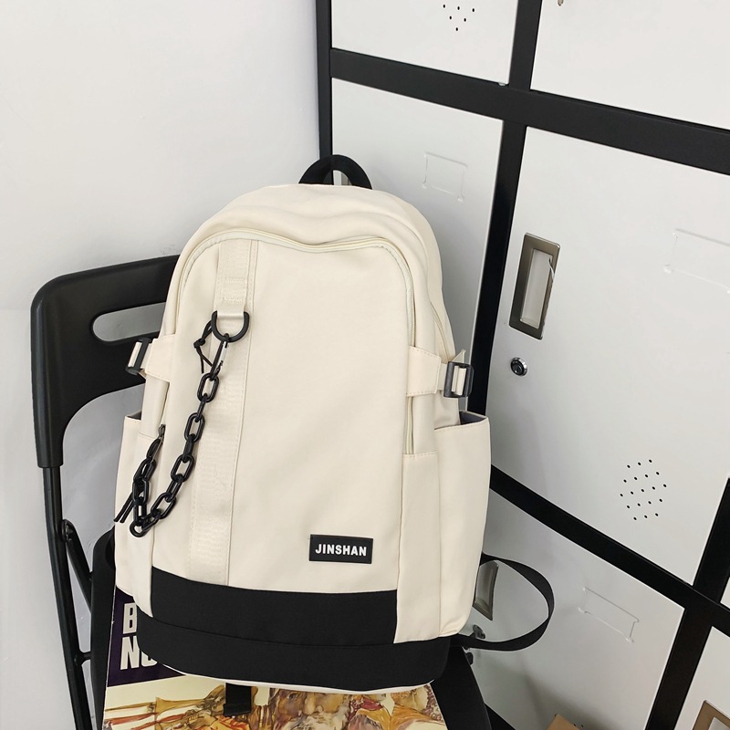 New Middle School Student Schoolbag Wholesale Korean Casual Fashion Color Matching Backpack Large Capacity Mori Style Trendy Backpack