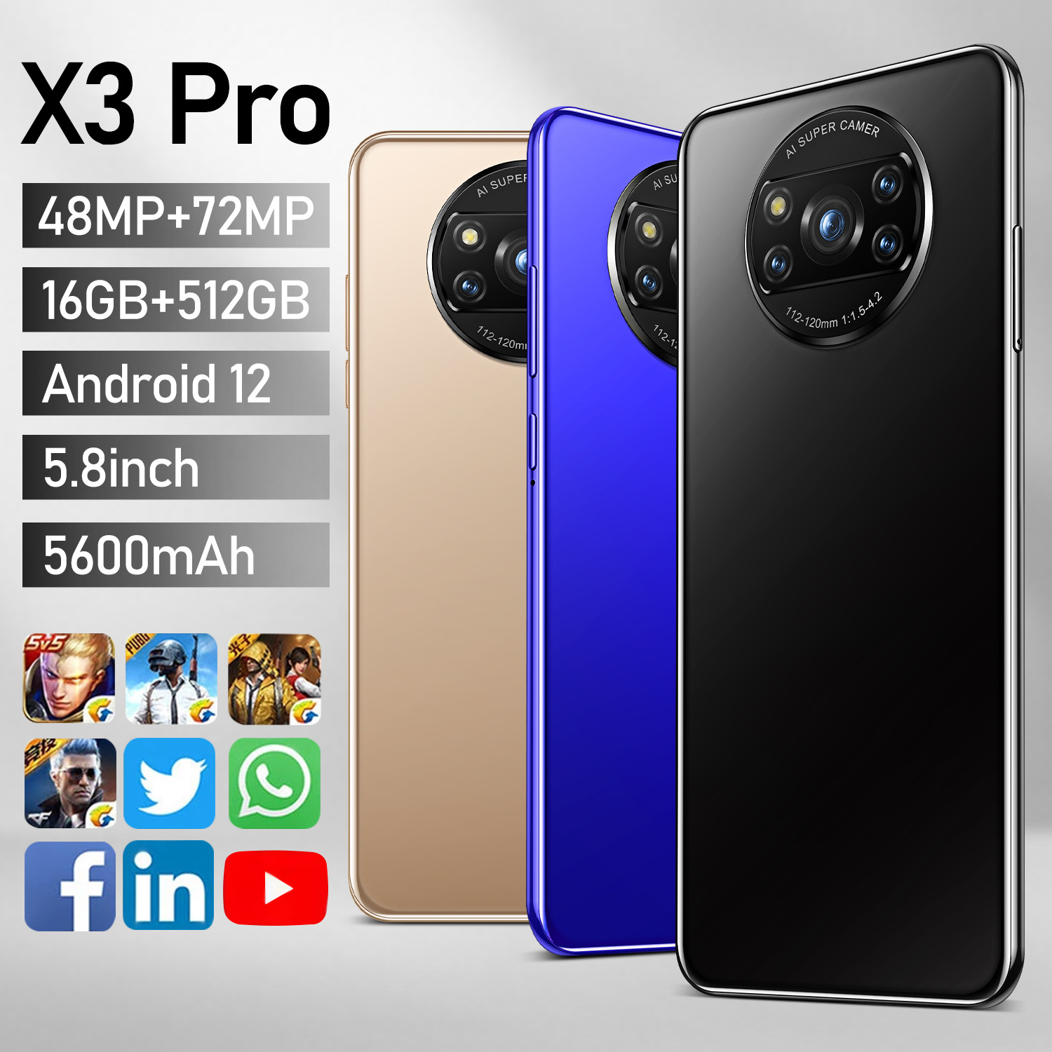 跨境手机x30 pro 5.8寸大屏智能手机 虾皮 lazada 外贸机-阿里巴巴