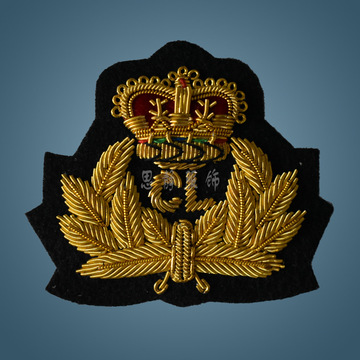 印度丝臂章肩章帽沿手工刺绣徽章金属丝舞台礼仪制服配饰