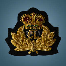 印度丝臂章肩章帽沿手工刺绣徽章金属丝舞台礼仪制服配饰