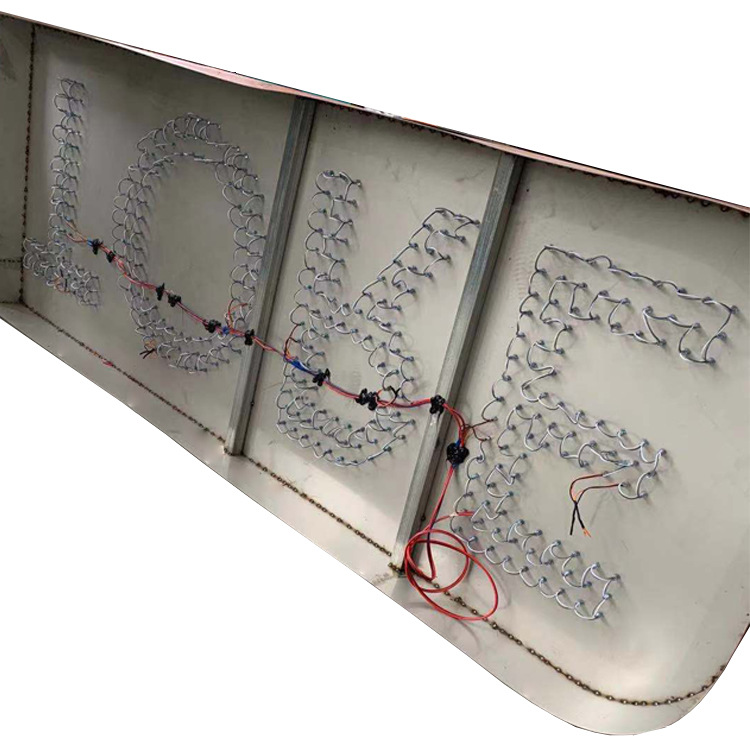 定制点阵冲孔穿孔字led灯珠楼顶户外发光字定做招牌门头广告牌匾