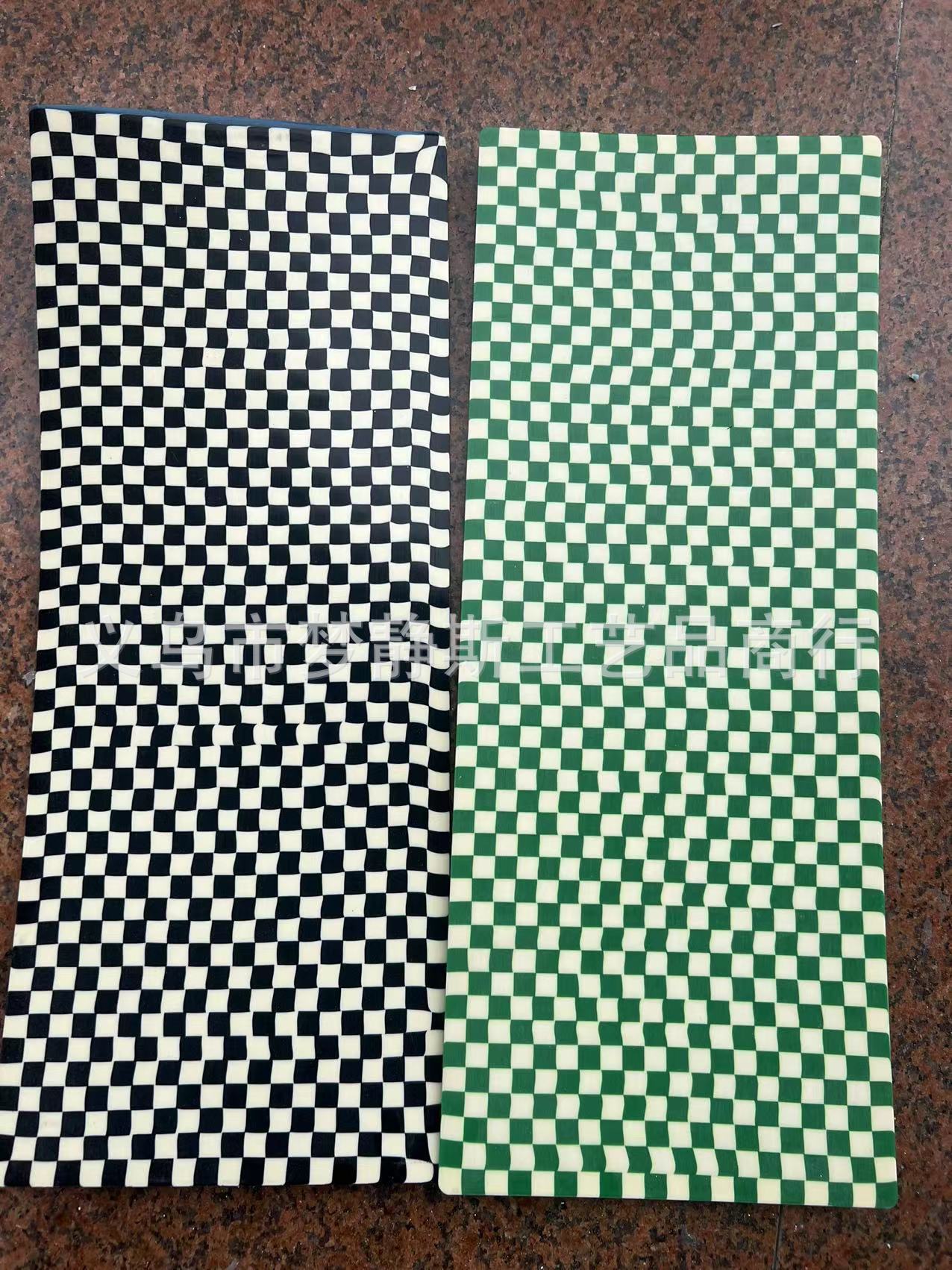 棋盘格醋酸纤维板赛璐珞pvc板 彩色格子亚克力板发夹发饰加工