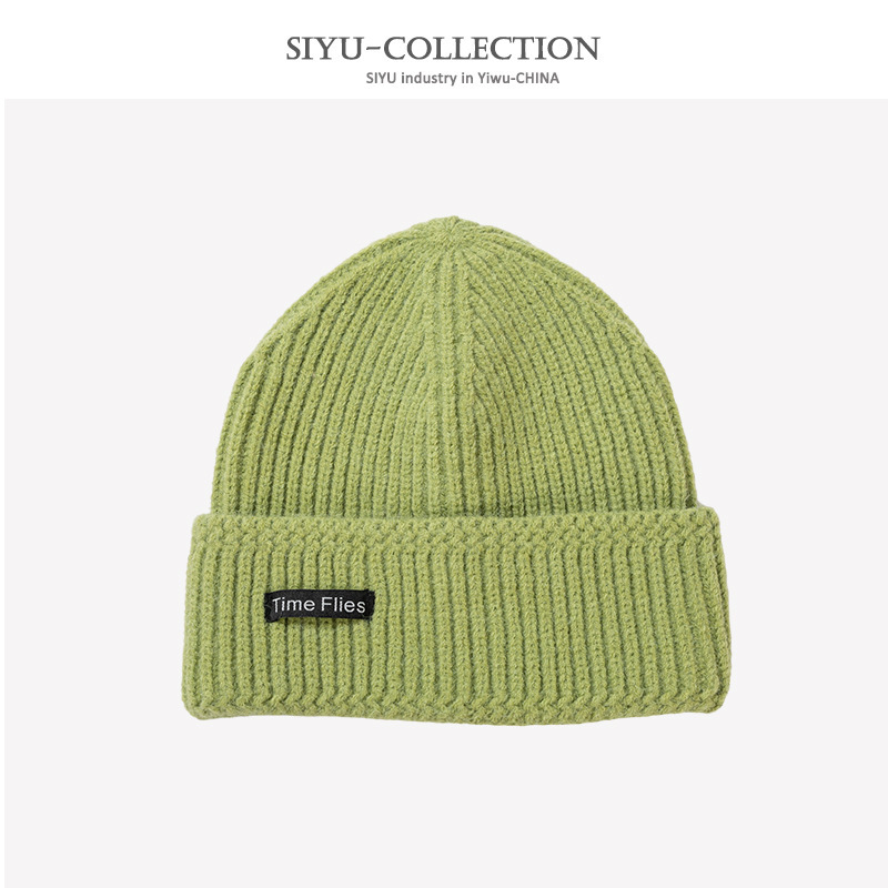 2021 New Hat Trendy Autumn and Winter Women's Korean Warm Woolen Cap Outdoor Student Couple Street Melon Hat Men's Knitted