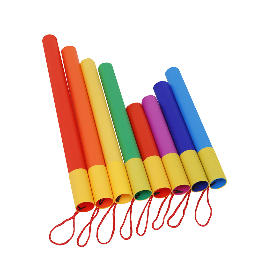 奥尔夫打击乐器8音筒彩色abs八音响筒幼儿园响管儿童早教音乐玩具