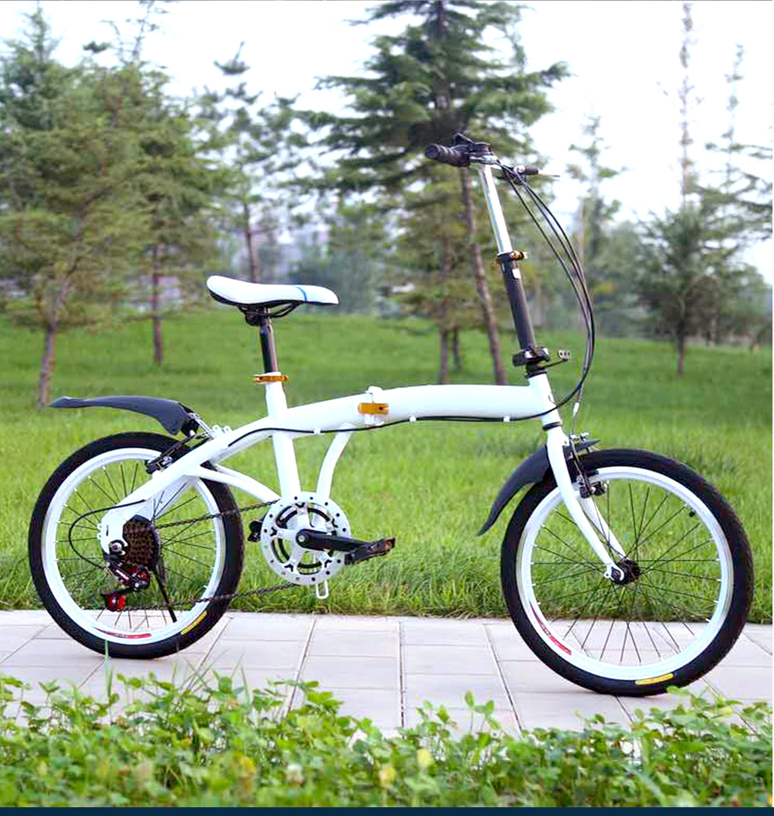 跨境批logo 20寸折叠自行车变速成人赠品车 汽车4s店礼品车自行车