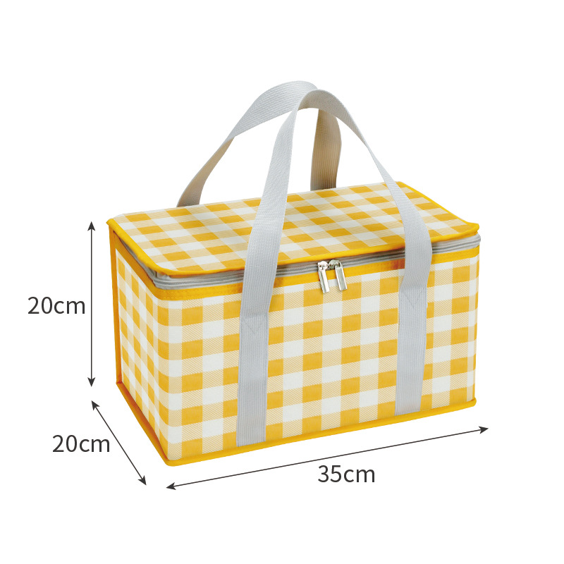 Outdoor Picnic Bag Thickened Aluminum Film Folding Picnic Basket Portable Lunch Box Bag Camping Moisture-Proof Picnic Mat Wholesale