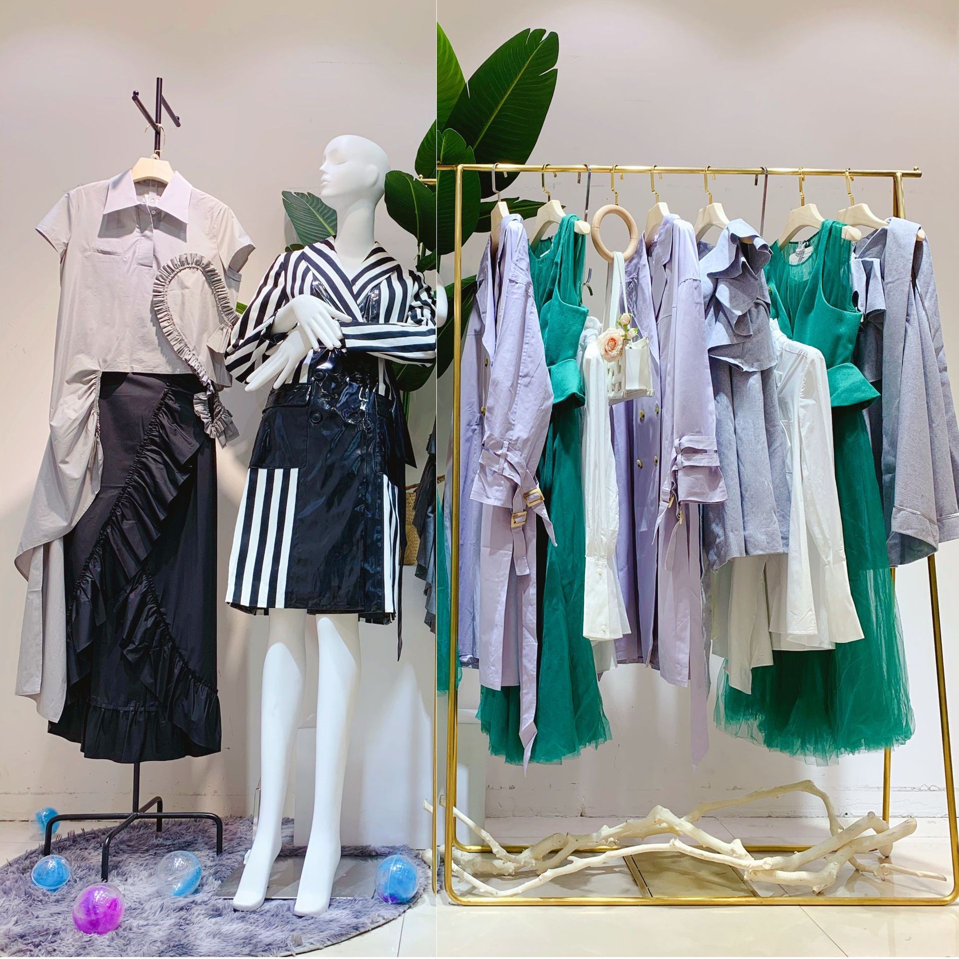 我爱露露乐町专柜一手货源直播货源清仓 品牌折扣女装大码仓古木