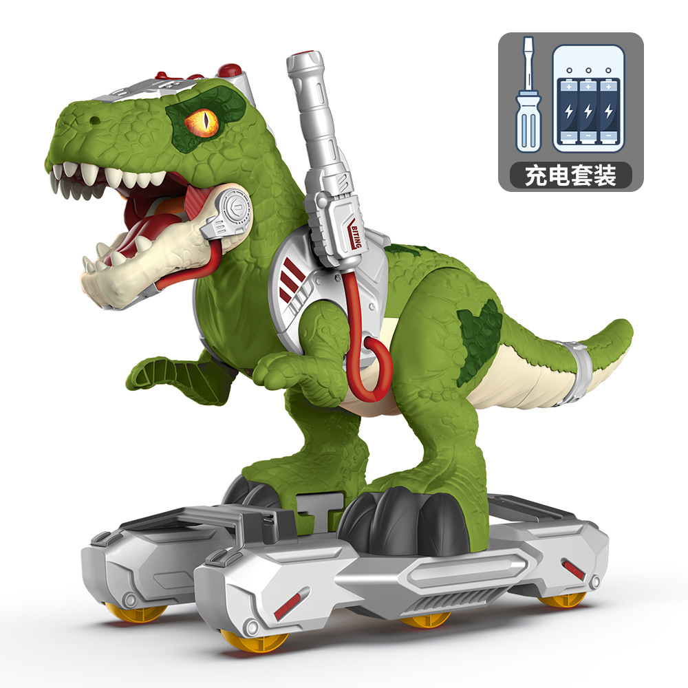 Dinosaur Toys for Children Scooter Portable Electric Balance Car 3-6 Spray Tyrannosaurus Toy Car Wholesale