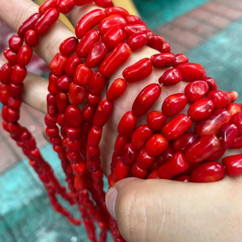 海竹珊瑚随形不规则散珠串珠diy手工发簪耳饰项链手链饰品配件