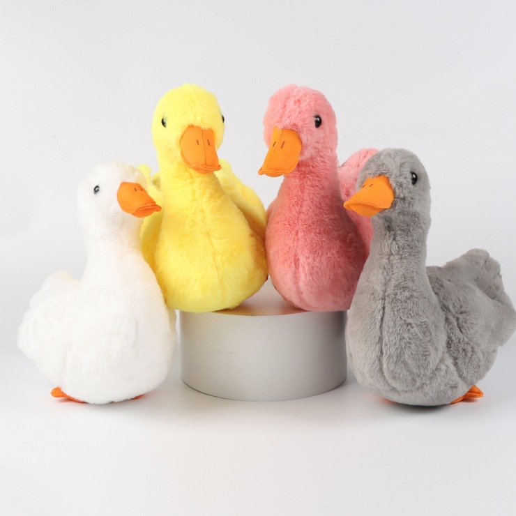 跨境现货网红仿真柯尔鸭公仔仿真小动物小鸭子可爱毛绒玩具摆件