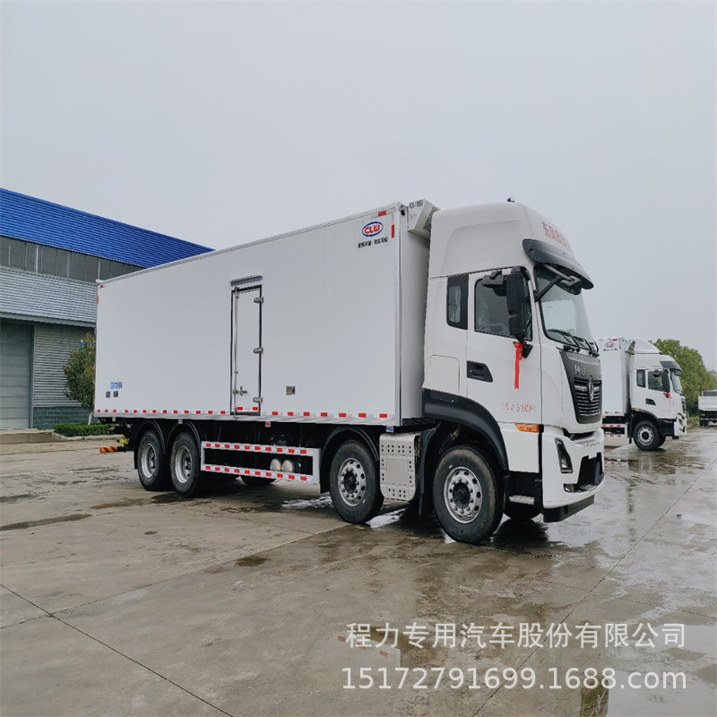 国六大型东风天龙前四后八冷藏车9米6 物流冷链车厢式货车 可分期