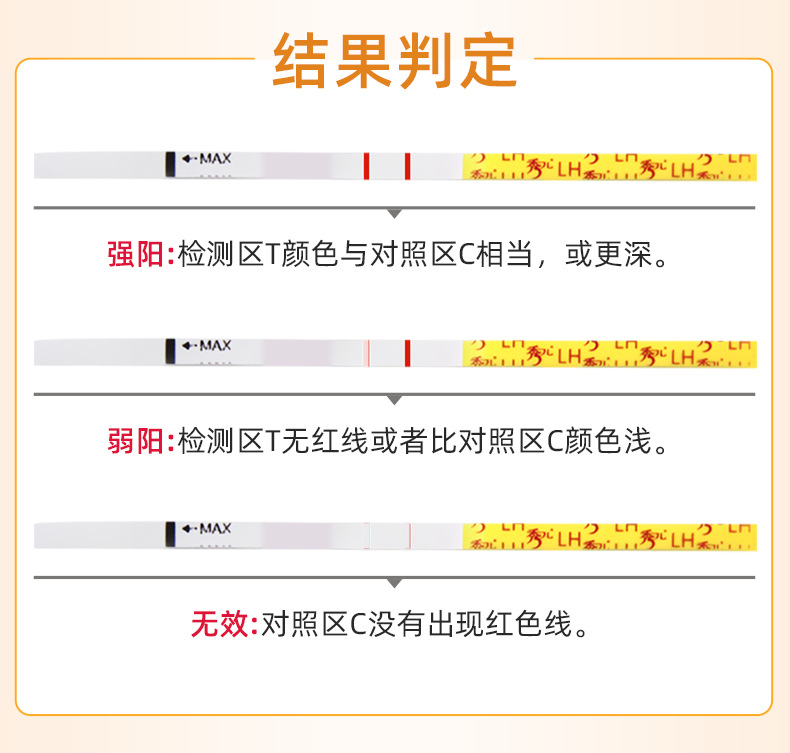 秀儿 排卵试纸lh检测试纸10条装 测排卵期备孕避孕怀孕计生用品