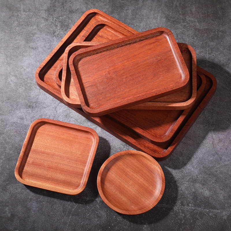 西餐盘乌檀木质餐盘实木餐盘木质托盘木盘子创意托盘餐盘实木日式