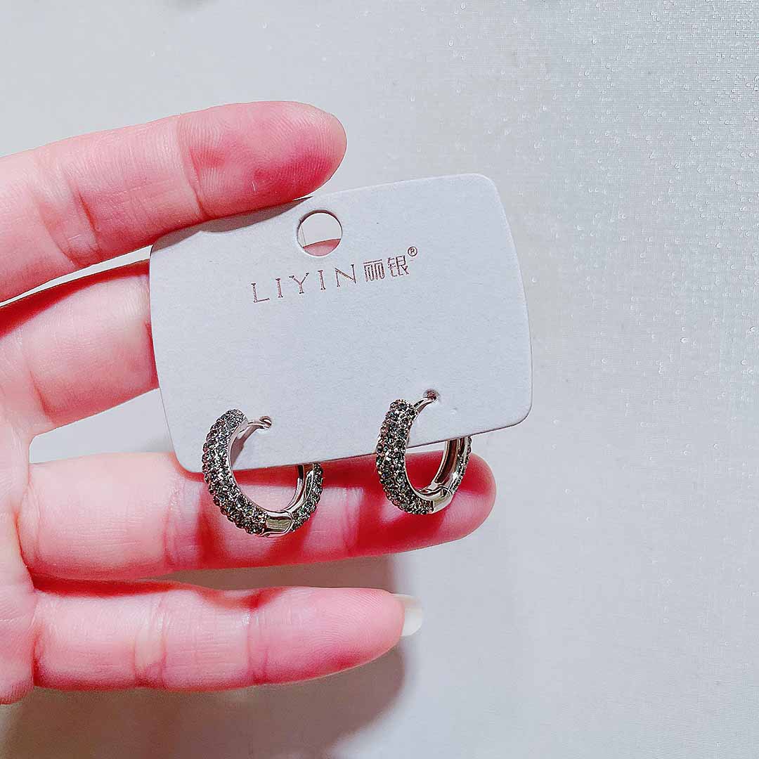 丽银饰品耳饰新款个性风潮耳环女时尚预售几何形耳钉长款2082q