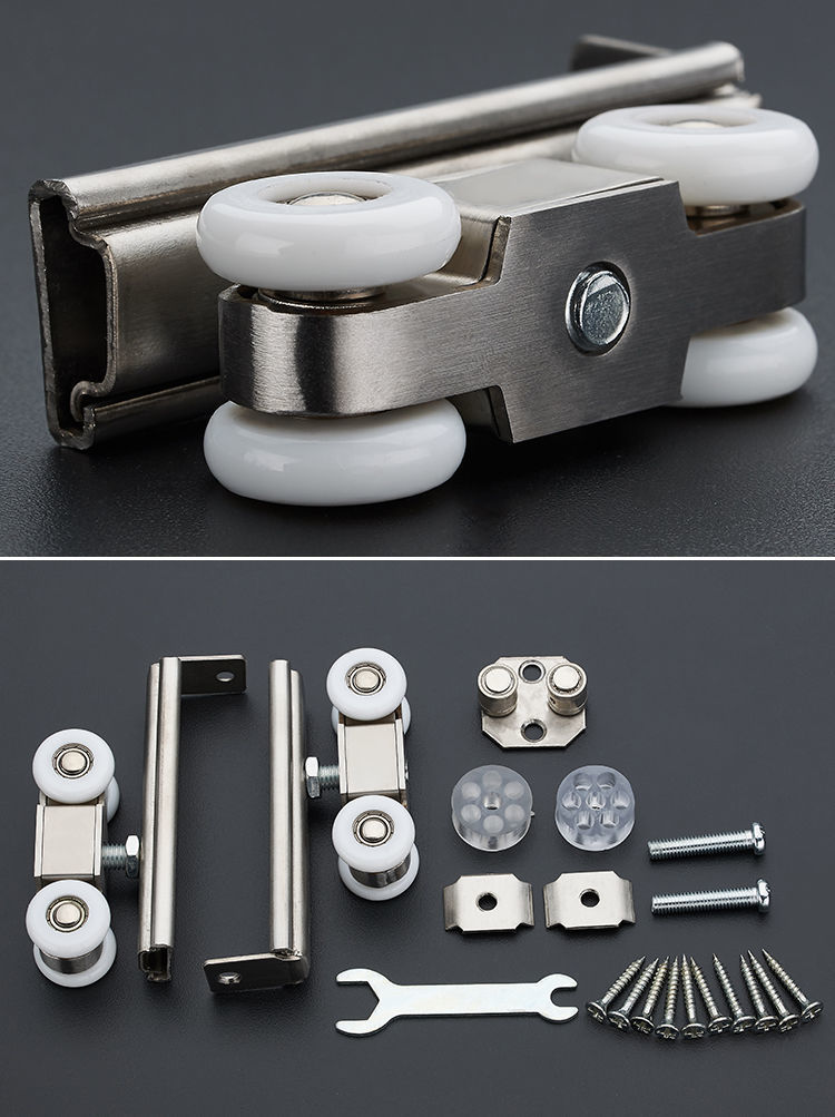 不锈钢吊轮移门滑轮木门吊滑 推拉门厨房吊门轨道 玻璃门吊轨滑轮