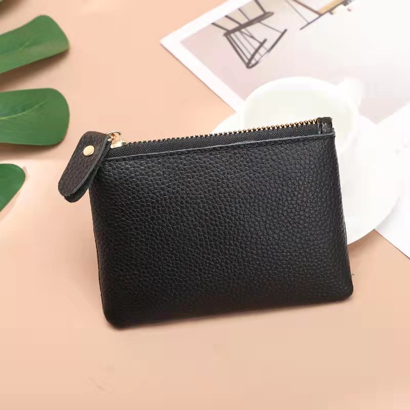 Cowhide Coin Purse Women's Mini Small and Ultra-Thin Fashion Elegant Short Card Holder High-End Storage Bag