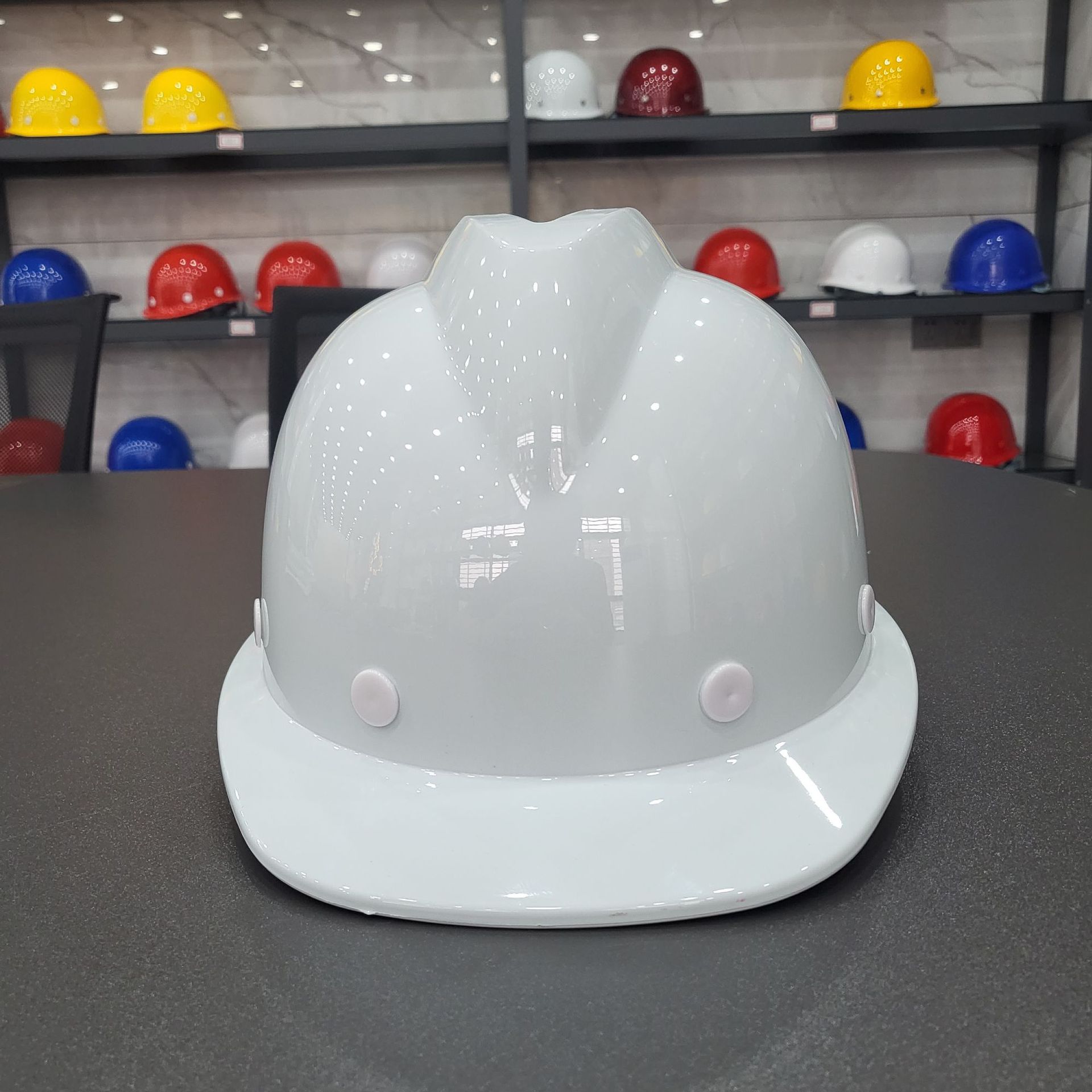 v型玻璃钢安全帽工地施工头盔n95烤漆abs特殊型旋钮电绝缘可印字