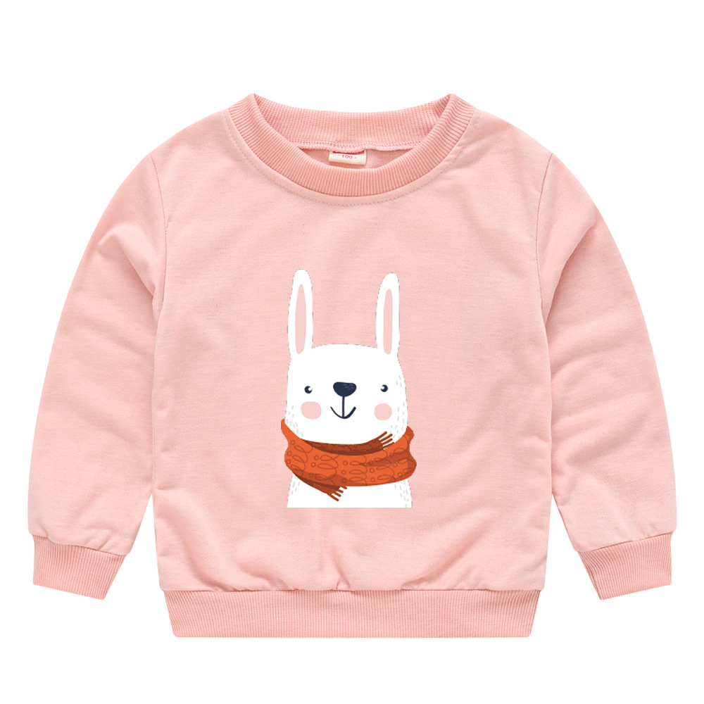 2020新款童装儿童过年红套头卫衣宝宝可爱卡通头像圆领打底衫上衣